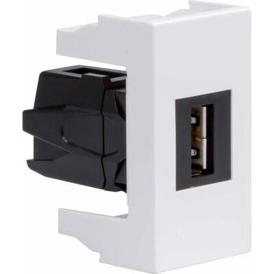 ДКС USB 2.0 розетка, Viva, белая, 1 мод. 42018 DKC ДКС USB 2.0 розетка, Viva, белая, 1 мод. 42018 DKC