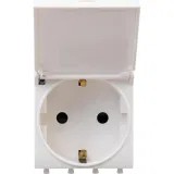 ДКС Розетка с крышкой модульная, 2P+E, с з/ш, Avanti, белое облако, 2 модуля 4400012 DKC