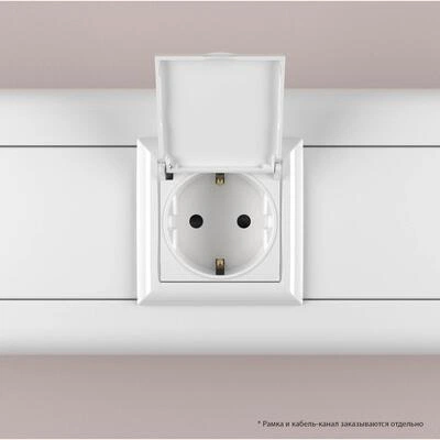 ДКС Розетка с крышкой модульная, 2P+E, с з/ш, Avanti, белое облако, 2 модуля 4400012 DKC ДКС Розетка с крышкой модульная, 2P+E, с з/ш, Avanti, белое облако, 2 модуля 4400012 DKC
