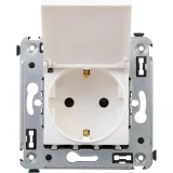 ДКС Розетка с крышкой в стену, 2P+E, с з/ш, Avanti, белое облако 4400013 DKC