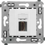 ДКС HDMI розетка одинарная в стену, тип А-А, Avanti, белое облако 4400253 DKC