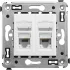 ДКС Компьютерная розетка RJ-45 в стену, кат.6 двойная, ДКС Компьютерная розетка RJ-45 в стену, кат.6 двойная,