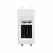 ДКС USB 3.0 розетка модульная, тип А-А, Avanti, белое облако, 1 модуль 4400301 DKC