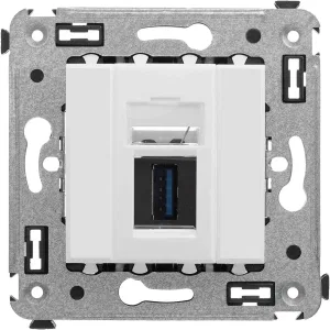 ДКС USB 3.0 розетка одинарная в стену, тип А-А, Avanti, белое облако 4400303 DKC ДКС USB 3.0 розетка одинарная в стену, тип А-А, Avanti, белое облако 4400303 DKC