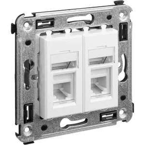 ДКС Телефонная розетка RJ-12 в стену двойная, Avanti, белое облако 4400314 DKC ДКС Телефонная розетка RJ-12 в стену двойная, Avanti, белое облако 4400314 DKC