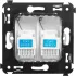 ДКС Телефонная розетка RJ-12 в стену двойная, Avanti, белое облако 4400314 DKC ДКС Телефонная розетка RJ-12 в стену двойная, Avanti, белое облако 4400314 DKC