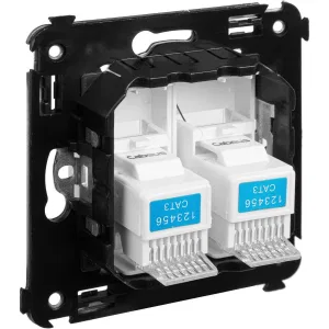 ДКС Телефонная розетка RJ-12 в стену двойная, Avanti, белое облако 4400314 DKC ДКС Телефонная розетка RJ-12 в стену двойная, Avanti, белое облако 4400314 DKC