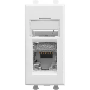 ДКС Компьютерная розетка RJ-45 модульная, кат.5е экранированная, Avanti,белое облако, 1 модуль 4400361 DKC ДКС Компьютерная розетка RJ-45 модульная, кат.5е экранированная, Avanti,белое облако, 1 модуль 4400361 DKC