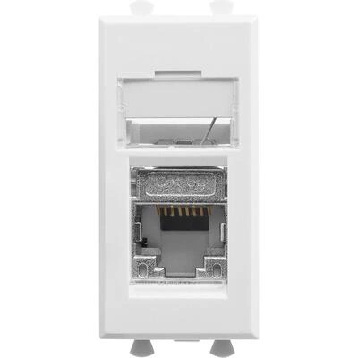 ДКС Компьютерная розетка RJ-45 модульная, кат.5е экранированная, Avanti,белое облако, 1 модуль 4400361 DKC
