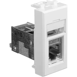 ДКС Компьютерная розетка RJ-45 модульная, кат.5е экранированная, Avanti,белое облако, 1 модуль 4400361 DKC ДКС Компьютерная розетка RJ-45 модульная, кат.5е экранированная, Avanti,белое облако, 1 модуль 4400361 DKC