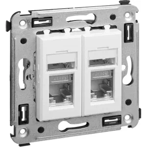 ДКС Компьютерная розетка RJ-45 в стену, кат.5e двойная экранированная, ДКС Компьютерная розетка RJ-45 в стену, кат.5e двойная экранированная,