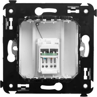ДКС Компьютерная розетка RJ-45 в стену, кат.6A одинарная, Avanti, белое облако 4400373 DKC ДКС Компьютерная розетка RJ-45 в стену, кат.6A одинарная, Avanti, белое облако 4400373 DKC
