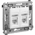 ДКС Компьютерная розетка RJ-45 в стену, кат.6A двойная, ДКС Компьютерная розетка RJ-45 в стену, кат.6A двойная,