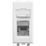 ДКС Компьютерная розетка RJ-45 модульная, кат.6 экранированная, "Avanti","Белое облако", 1 модуль 4400391 DKC