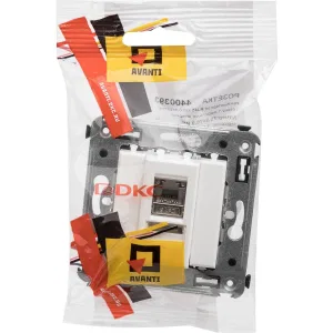 ДКС Компьютерная розетка RJ-45 в стену, кат.6 одинарная экранированная, Avanti, белое облако 4400393 DKC ДКС Компьютерная розетка RJ-45 в стену, кат.6 одинарная экранированная, Avanti, белое облако 4400393 DKC