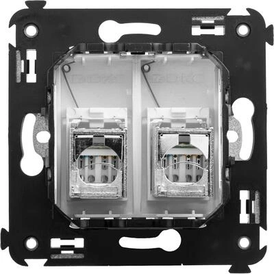 ДКС Компьютерная розетка RJ-45 в стену, кат.6 двойная экранированная, Avanti, белое облако 4400394 DKC ДКС Компьютерная розетка RJ-45 в стену, кат.6 двойная экранированная, Avanti, белое облако 4400394 DKC