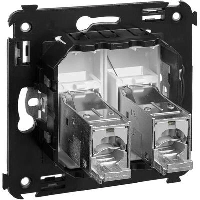 ДКС Компьютерная розетка RJ-45 в стену, кат.6 двойная экранированная, Avanti, белое облако 4400394 DKC ДКС Компьютерная розетка RJ-45 в стену, кат.6 двойная экранированная, Avanti, белое облако 4400394 DKC
