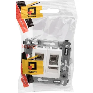 ДКС Компьютерная розетка RJ-45 в стену, кат.6 двойная экранированная, Avanti, белое облако 4400394 DKC ДКС Компьютерная розетка RJ-45 в стену, кат.6 двойная экранированная, Avanti, белое облако 4400394 DKC