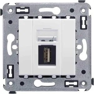 ДКС USB 2.0 розетка одинарная в стену, тип А-А, Avanti, белое облако 4400403 DKC ДКС USB 2.0 розетка одинарная в стену, тип А-А, Avanti, белое облако 4400403 DKC
