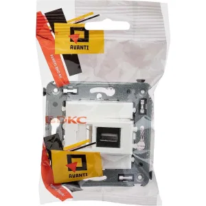 ДКС USB 2.0 розетка одинарная в стену, тип А-А, Avanti, белое облако 4400403 DKC ДКС USB 2.0 розетка одинарная в стену, тип А-А, Avanti, белое облако 4400403 DKC