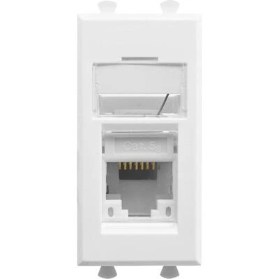 ДКС Компьютерная розетка RJ-45 модульная, кат.5е, "Avanti", "Белое облако", 1 модуль 4400461 DKC ДКС Компьютерная розетка RJ-45 модульная, кат.5е, "Avanti", "Белое облако", 1 модуль 4400461 DKC