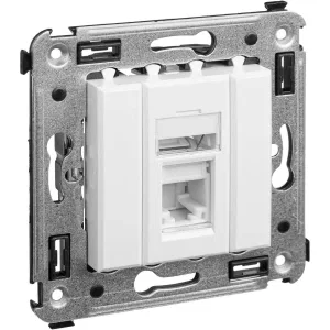 ДКС Компьютерная розетка RJ-45 в стену, кат.5e одинарная, Avanti, белоеоблако 4400463 DKC ДКС Компьютерная розетка RJ-45 в стену, кат.5e одинарная, Avanti, белоеоблако 4400463 DKC