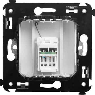 ДКС Компьютерная розетка RJ-45 в стену, кат.5e одинарная, Avanti, белоеоблако 4400463 DKC ДКС Компьютерная розетка RJ-45 в стену, кат.5e одинарная, Avanti, белоеоблако 4400463 DKC
