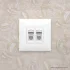 ДКС Компьютерная розетка RJ-45 в стену, кат.5e двойная, Avanti, белое облако 4400464 DKC ДКС Компьютерная розетка RJ-45 в стену, кат.5e двойная, Avanti, белое облако 4400464 DKC