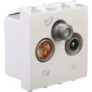 ДКС Розетка TV-FM-SAT модульная, Avanti, белое облако, 2 модуля 4400532 DKC ДКС Розетка TV-FM-SAT модульная, Avanti, белое облако, 2 модуля 4400532 DKC