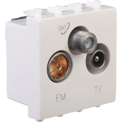 ДКС Розетка TV-FM-SAT модульная, Avanti, белое облако, 2 модуля 4400532 DKC ДКС Розетка TV-FM-SAT модульная, Avanti, белое облако, 2 модуля 4400532 DKC