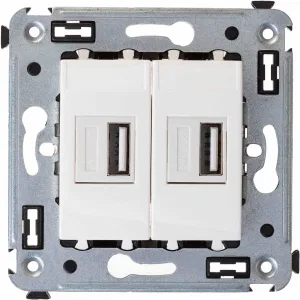 ДКС USB зарядное устройство в стену, Avanti, белое облако, 2.1А 4400543 DKC ДКС USB зарядное устройство в стену, Avanti, белое облако, 2.1А 4400543 DKC