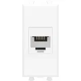 ДКС Телефонная розетка RJ-12 без шторки модульная, Avanti, белое облако, 1 модуль 4400611 DKC