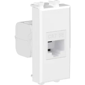 ДКС Компьютерная розетка RJ-45 без шторки модульная, кат.5е, Avanti, белое облако, 1 модуль 4400661 DKC ДКС Компьютерная розетка RJ-45 без шторки модульная, кат.5е, Avanti, белое облако, 1 модуль 4400661 DKC