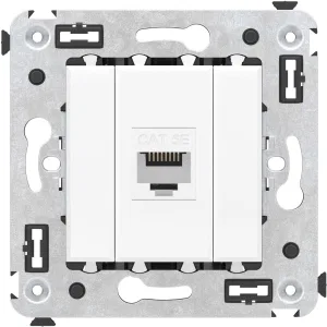 ДКС Компьютерная розетка RJ-45 без шторки в стену, кат.5е одинарная, Avanti, белое облако 4400663 DKC ДКС Компьютерная розетка RJ-45 без шторки в стену, кат.5е одинарная, Avanti, белое облако 4400663 DKC