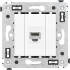 ДКС Компьютерная розетка RJ-45 без шторки в стену, кат.5е одинарная, Avanti, белое облако 4400663 DKC ДКС Компьютерная розетка RJ-45 без шторки в стену, кат.5е одинарная, Avanti, белое облако 4400663 DKC