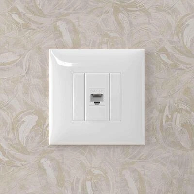 ДКС Компьютерная розетка RJ-45 без шторки в стену, кат.5е одинарная, Avanti, белое облако 4400663 DKC ДКС Компьютерная розетка RJ-45 без шторки в стену, кат.5е одинарная, Avanti, белое облако 4400663 DKC