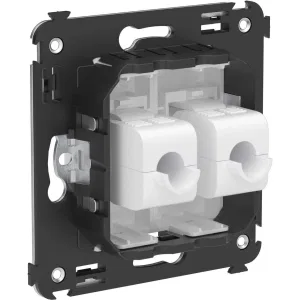 ДКС Компьютерная розетка RJ-45 без шторки в стену, кат.5е двойная, Avanti, белое облако 4400664 DKC ДКС Компьютерная розетка RJ-45 без шторки в стену, кат.5е двойная, Avanti, белое облако 4400664 DKC