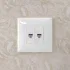 ДКС Компьютерная розетка RJ-45 без шторки в стену, кат.5е двойная, Avanti, белое облако 4400664 DKC ДКС Компьютерная розетка RJ-45 без шторки в стену, кат.5е двойная, Avanti, белое облако 4400664 DKC