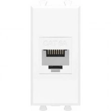 ДКС Компьютерная розетка RJ-45 без шторки модульная , кат.6А, Avanti, белое облако, 1 модуль 4400671 DKC