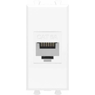 ДКС Компьютерная розетка RJ-45 без шторки модульная , кат.6А, Avanti, белое облако, 1 модуль 4400671 DKC