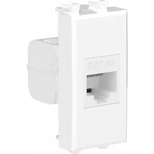 ДКС Компьютерная розетка RJ-45 без шторки модульная , кат.6А, Avanti, белое облако, 1 модуль 4400671 DKC ДКС Компьютерная розетка RJ-45 без шторки модульная , кат.6А, Avanti, белое облако, 1 модуль 4400671 DKC