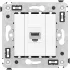 ДКС Компьютерная розетка RJ-45 без шторки в стену, кат.6A одинарная, Avanti, белое облако 4400673 DKC ДКС Компьютерная розетка RJ-45 без шторки в стену, кат.6A одинарная, Avanti, белое облако 4400673 DKC