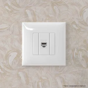 ДКС Компьютерная розетка RJ-45 без шторки в стену, кат.6A одинарная, Avanti, белое облако 4400673 DKC ДКС Компьютерная розетка RJ-45 без шторки в стену, кат.6A одинарная, Avanti, белое облако 4400673 DKC