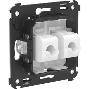 ДКС Компьютерная розетка RJ-45 без шторки в стену, кат.6A двойная, Avanti, белое облако 4400674 DKC ДКС Компьютерная розетка RJ-45 без шторки в стену, кат.6A двойная, Avanti, белое облако 4400674 DKC