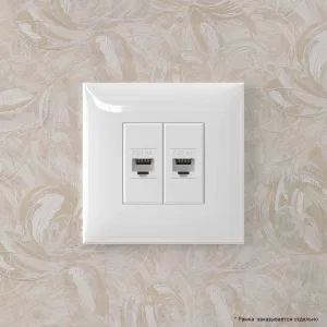 ДКС Компьютерная розетка RJ-45 без шторки в стену, кат.6A двойная, Avanti, белое облако 4400674 DKC ДКС Компьютерная розетка RJ-45 без шторки в стену, кат.6A двойная, Avanti, белое облако 4400674 DKC