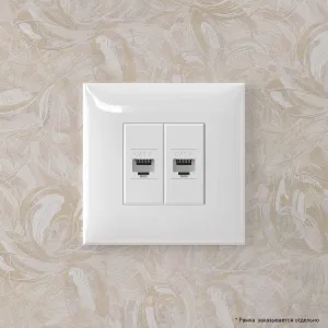 ДКС Компьютерная розетка RJ-45 без шторки в стену, кат.6 двойная, Avanti, белое облако 4400694 DKC ДКС Компьютерная розетка RJ-45 без шторки в стену, кат.6 двойная, Avanti, белое облако 4400694 DKC