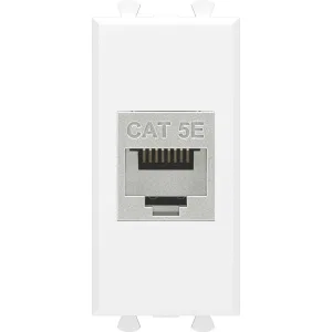 ДКС Компьютерная розетка RJ-45 без шторки модульная, кат.5е экранированная, Avanti, белое облако, 1 модуль 4400761 DKC ДКС Компьютерная розетка RJ-45 без шторки модульная, кат.5е экранированная, Avanti, белое облако, 1 модуль 4400761 DKC