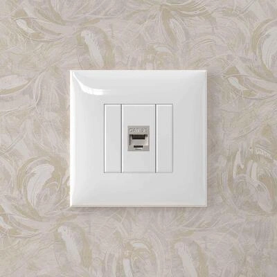 ДКС Компьютерная розетка RJ-45 без шторки в стену, кат.5e одинарная экранированная, Avanti, белое облако 4400763 DKC ДКС Компьютерная розетка RJ-45 без шторки в стену, кат.5e одинарная экранированная, Avanti, белое облако 4400763 DKC