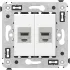 ДКС Компьютерная розетка RJ-45 без шторки в стену, кат.5e двойная экранированная, Avanti, белое облако 4400764 DKC ДКС Компьютерная розетка RJ-45 без шторки в стену, кат.5e двойная экранированная, Avanti, белое облако 4400764 DKC