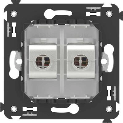 ДКС Компьютерная розетка RJ-45 без шторки в стену, кат.5e двойная экранированная, Avanti, белое облако 4400764 DKC ДКС Компьютерная розетка RJ-45 без шторки в стену, кат.5e двойная экранированная, Avanti, белое облако 4400764 DKC